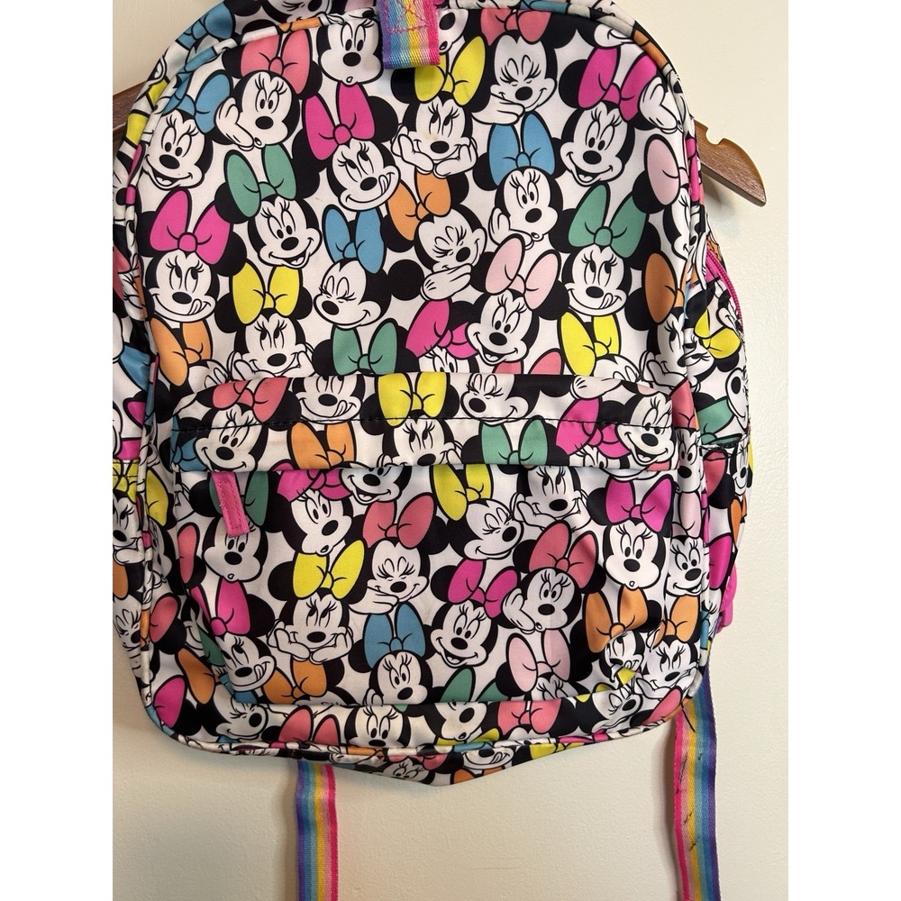 Authentic Disney Store Minnie Mouse Girls Pink Backpack 3D Ears Utility Pockets - Picture 2 of 9